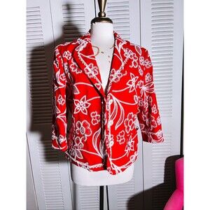 Draper's & Damon's Blazer Size 16 Vintage 90's Embroidered Cottagecore Coquette